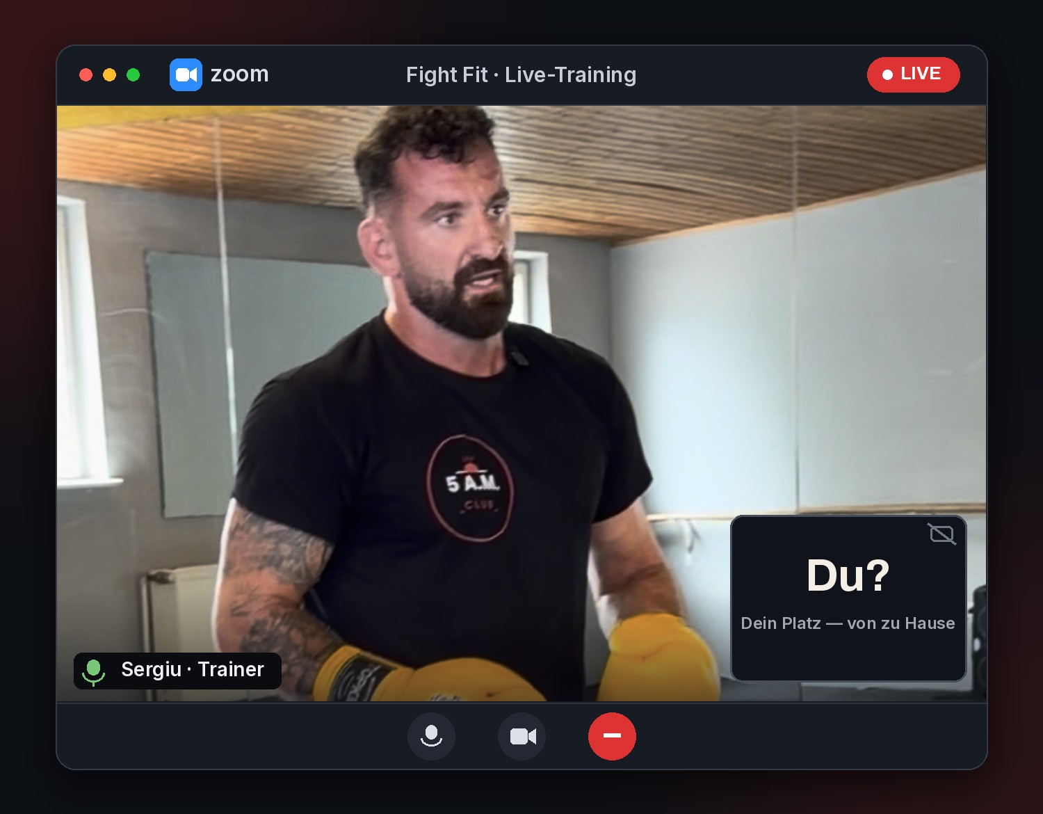 Fight Fit Online – Live-Training per Zoom mit Trainer Sergiu Pintye